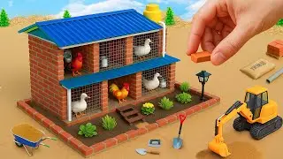 Wolves Attack Poultry | DIY Mini Tractor Builds a 2-Story Brick Chicken Coop to Prevent Predators