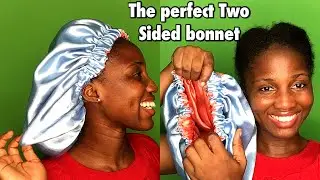 A Perfect Two Sided Satin Bonnet for Less Breakage and Moisture Retention