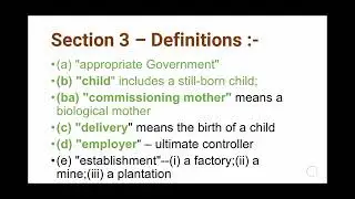 THE MATERNITY BENEFIT ACT, 1961 ( Part - 1 )#Labour_Laws