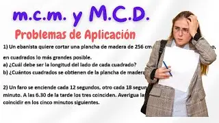 m.c.m. y M.C.D. - Problemas de Aplicación