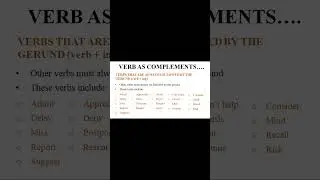 Verb Complements in English-II | Use of Verb Complements #english #englishgrammar #verb