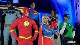 [4k] Justice League Characters Meet & Greet - Six Flags Magic Mountain