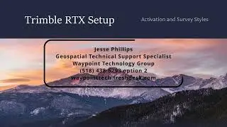 Trimble RTX Setup