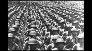 World War Two WWII parade footage honoring U.S. soldiers 1944