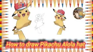 How to draw pikachu Alola hat/Pikachu Series2