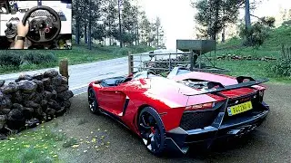 Lamborghini Aventador J - Forza Horizon 5 | Logitech G29 Steering Wheel