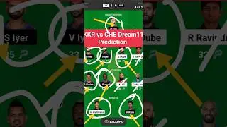 KKR vs CHE Dream11 Prediction|CHE vs KKR Dream11 Prediction|KKR vs che live|che vs kkr #ipl #dream11