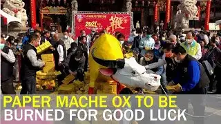 Tainan temple holds &ldquo;whipping the spring ox&rdquo; ritual | Taiwan News | RTI