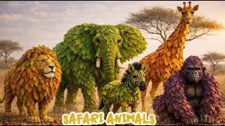 Safari Animal Sounds Song | Nursery Rhyme for Kids - Learn Animal Names and Sounds