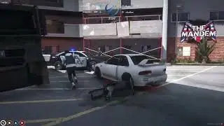 Snow catches MDM in middle of GG vs PD Fight | Mandem | GTA 5 RP Nopixel