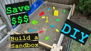 How to turn an old garden bed into a sandbox and make a sandbox cover.