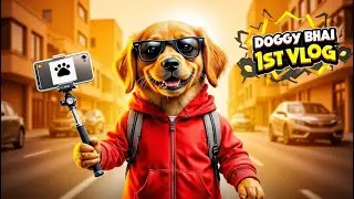 Golden Puppy&rsquo;s First Ever Vlog! 🐾 (Doggy Bhai&rsquo;s Swag Story) #dog  #viralvideo #doglove #petlover