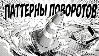 Типы поворотов на мотоцикле. Модели A,B,C