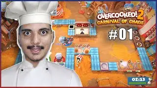 david levi jogando Overcooked 2 Carnival of chaos #01