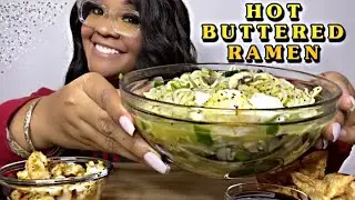 HOT BUTTERED RAMEN, SHRIMP SCAMPI | MUKBANG @TamzTable