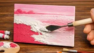 How to Create Texture in an Acrylic｜Mini canvas Paintings #01｜For Beginers