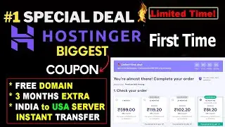 Hostinger Coupon Code 2025 | 100% Free Domain | VPS, Cloud, Business, Premium Hostinger promo code