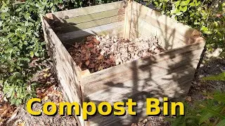 Make a leaf composting bin from recycled fence palings!