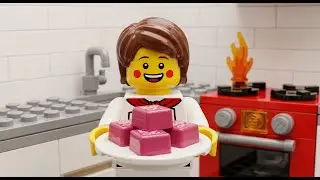 Satisfying LEGO Cooking: Melting Strawberry Chocolate Blocks 🍓✨