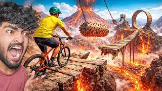 RIDING DEATH TRACKS OVER LAVA 🌋🚴 | DESCENDERS