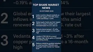 Share Market Top 5 News - 03 October 2025 ?#shorts #short #viral#trending#viralvideo #subscribe#news