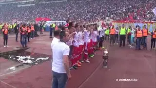 SVI KO JEDAN! Delije i igrači zajedno - Po zimi, kiši... | Crvena zvezda - Napredak 3:0