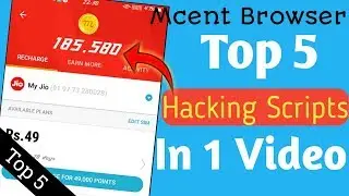 #No Root Mcent Browser New Top 5 Scripts In 1 Video | Loot Mcent Coins | Mcent Browser Hack Scripts