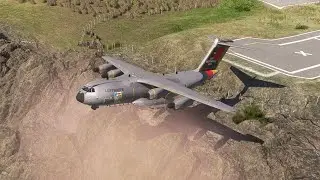 A400M Takeoff from Juancho: Watch This Massive Military Transport Aircraft Soar with Power!