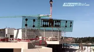 Breath-taking assembly of 15-metre-wide glass fa&ccedil;ade in Croatia