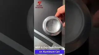MRP & Exp Date Printing on Aluminum Can - Batch Coding on Metal Surface - Product Coding Machine