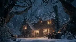 The Snowy Cottage of Emberlight - Medieval Celtic Winter Ambience for Calm, Focus & Mystery
