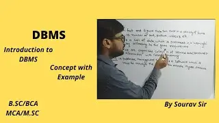 DBMS tutorial #1|| Introduction to Database Management System ||  data vs info vs dB vs DBMS