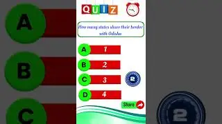 How many States share their border with Odisha  ? #youtubeshorts#generalknowledge#competitiveexams