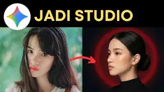 Cara MEMBUAT Efek Potret Studio dengan Lingkaran Merah di Gemini AI