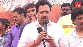 All India Mega Fans President Swami Naidu Speech @ Ram Charan Birthday Celebrations 2018 | YOYO TV
