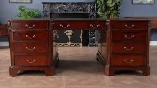 NOF102 Large Mahogany Partner Desk