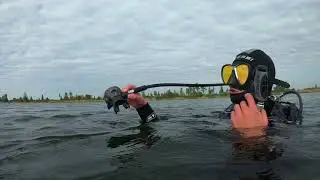 Diving season opening in Latvia. Quarry 