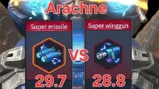 Arachne: Super Thor Missles 29.7T Vs WG 28.8T: Athena , Burn Drones, Ground- Boss Gems Wing Fighter