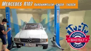 Männertours bastelt - Mercedes Sl  R107 Kardanwellen - Lager - Tausch