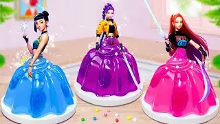 RUMI, MIRA & Zoey Princess Jelly Cake 👑 Stunning Mini Princess Cake Decorating Challenge 💖Yummy Cake