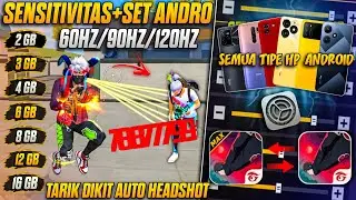 SETINGAN GACOR PARAH😱SENSITIVITAS FF AUTO HEADSHOT 2025+SET ANDRO FF!
