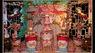 Royal Carousel Theme Birthday Party Decor ideas in Pakistan | Best Birthday Planner |  Tulips Events