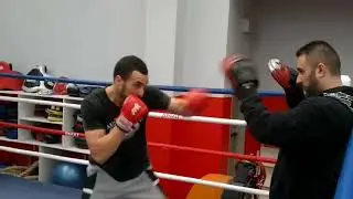 AHMED DIB HITTING THE PADS WITH BILLY HUSSEIN