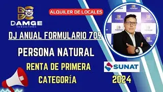 🚨Declaraci&oacute;n Jurada Anual Persona Natural Formulario 709 Renta de Primera Categor&iacute;a SUNAT 2024
