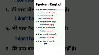 Basic English Speaking Course Chapter 1 #english #englishlearningclass #ytshortsindia #spokenenglish