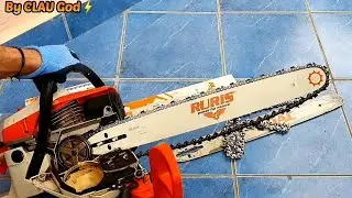Înlocuirea corectă a lanțului si lamei la drujba Ruris / instrucțiuni video