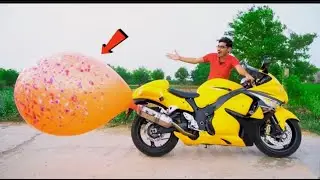 Suzuki Hayabusa VS Monster Balloon || #Shorts