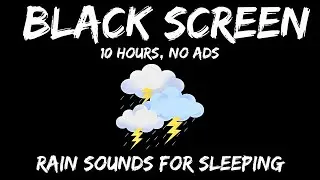 🔴 Heavy Rain and Thunder Sounds for Sleeping - Black Screen Rain for Insomnia & Anxiety ⛈️