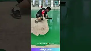 Okay This Epoxy Floor Pour is NEXT LEVEL Satisfying! ✨ Green Goo Goals! #epoxy #satisfying #DIY