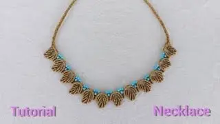 DIY TUTORIAL How to make leaf necklace macrame with beads  Very easy @macramealex